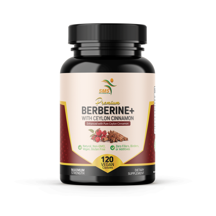 Premium Berberine HCL 1200mg, True Ceylon Cinnamon, 120 Capsules, Berberine HCI Root Supplement for Immune Support and Overall Wellness