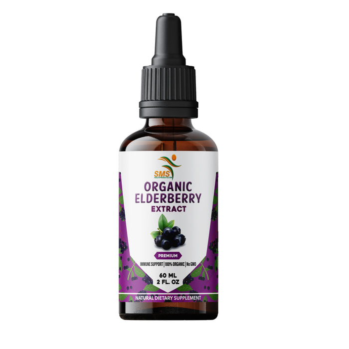 Elderberry Liquid Drops - Organic, No Fillers, No Binders - Immune Support Tincture Supplement for Adults - Vegan, Non-GMO, Gluten Free, Made in USA | 2 Fl Oz