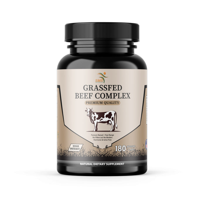 Beef Organ Supplement - Grass Fed & Pasture Raised - Total Body Wellness & Performance, Organ Complex with 3000mg of Desiccated Beef Liver, Heart, Kidney, Pancreas, Spleen (180 Capsules)
