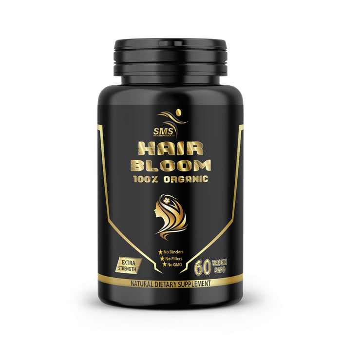 Hair Growth Pills, Hair Bloom Supplement for Thicker Fuller Hair, Supports Healthy Hair, Scalp and Growth, 60 Veggie Capsules Non GMO Gluten Free