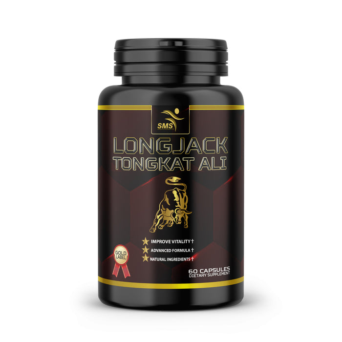 Tongkat Ali Root Extract - 200:1 - Potent Effective Natural, 60 Capsules (AKA Longjack, Eurycoma Longifolia,