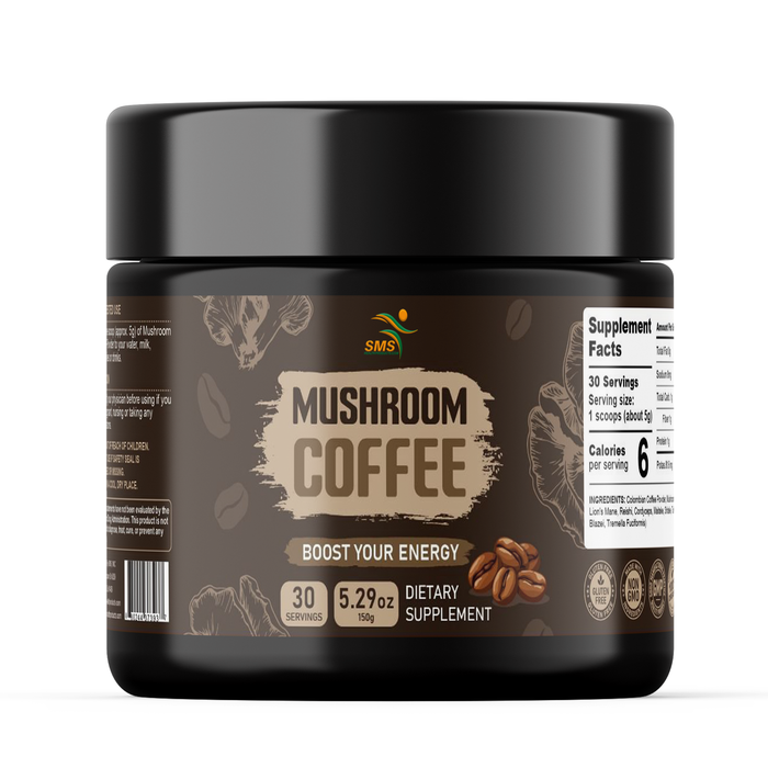 Organic Mushroom Coffee 10 Adaptogenic Mushroom 150g 30 Servings