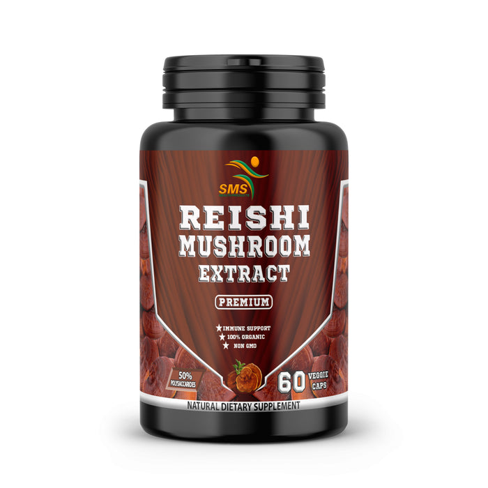 Potent Pure 15:1 Ganoderma Lucidum Extract Capsules, Reishi Mushroom 1,000mg Daily, (Vegan Non-GMO,Gluten Free) Supports Heart Health Supports Blood Pressure & Hormones in Normal Range-60 Veggie Caps