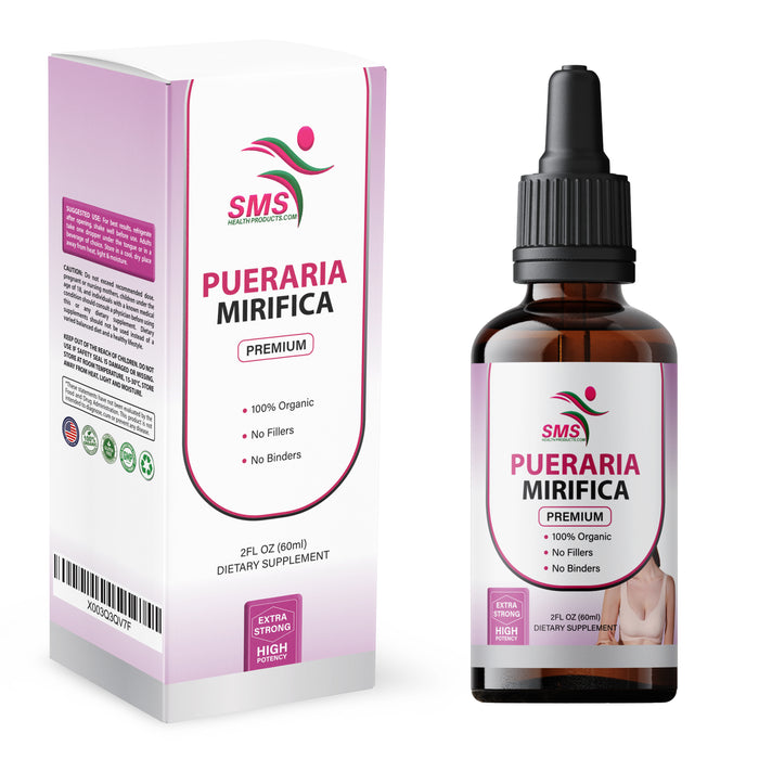 Pueraria Mirifica Drops | Premium Grade | Herbal Liquid Extract | Non-GMO, Organic, Vegan, Alcohol Free Tincture | 2 Fl Oz (60ml)