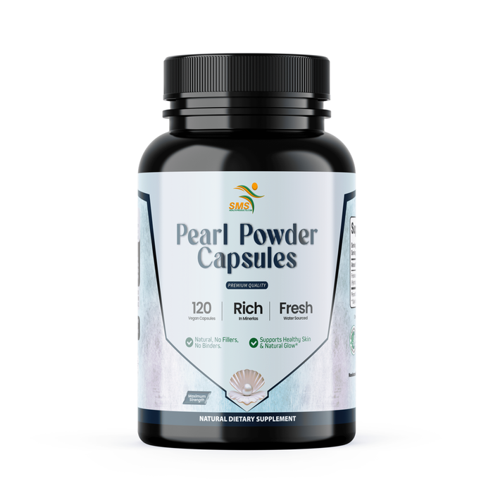 Natural Pearl Powder Capsules - Fresh Water Pure Pearl Powder Supplement 120 Capsules