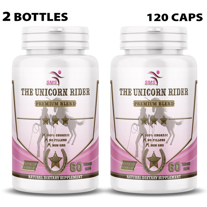 Unicorn Rider with Tongkat Ali, Tribulus, Black Ginseng & Fenugreek, Vegetarian, The Unicorn rider Supplement , Women's Performance Aid Pills 60 Veggie Capsules