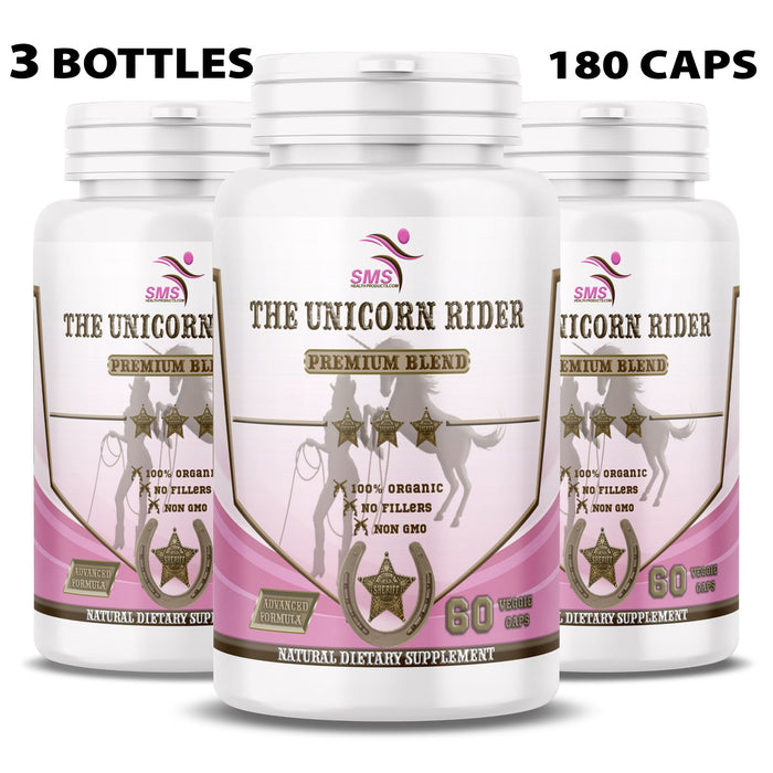 Unicorn Rider with Tongkat Ali, Tribulus, Black Ginseng & Fenugreek, Vegetarian, The Unicorn rider Supplement , Women's Performance Aid Pills 60 Veggie Capsules