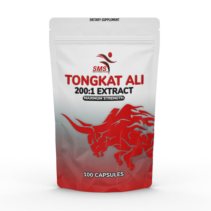 Tongkat Ali 200:1 Concentrate Extract, Premium Longjack, Pasak Bumi Supplement for Men and Women, Organic, Vegan 100 Veggie Caps