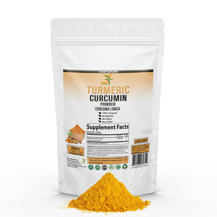 Tumeric Curcumin Organic Root Powder 100% Organic Curcuma Longa 100g NON GMO