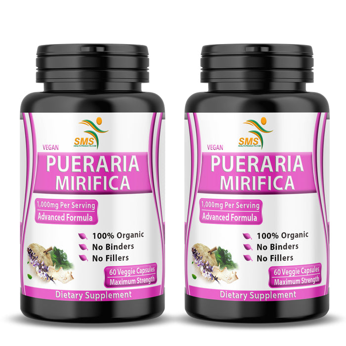 Pure Pueraria Mirifica Supplement 500mg Root Extract Powder Capsules Promotes Women’s Health, Organic Natural Herbal
