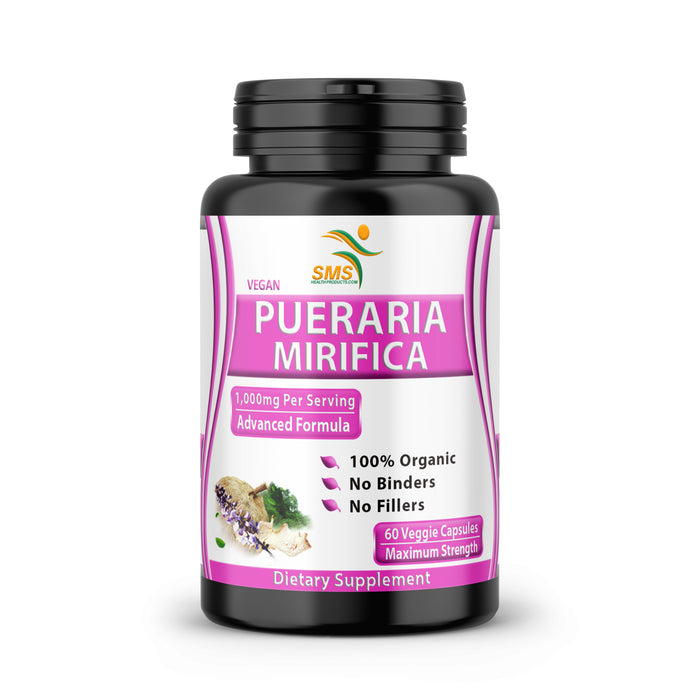Pure Pueraria Mirifica Supplement 500mg Root Extract Powder Capsules Promotes Women’s Health, Organic Natural Herbal