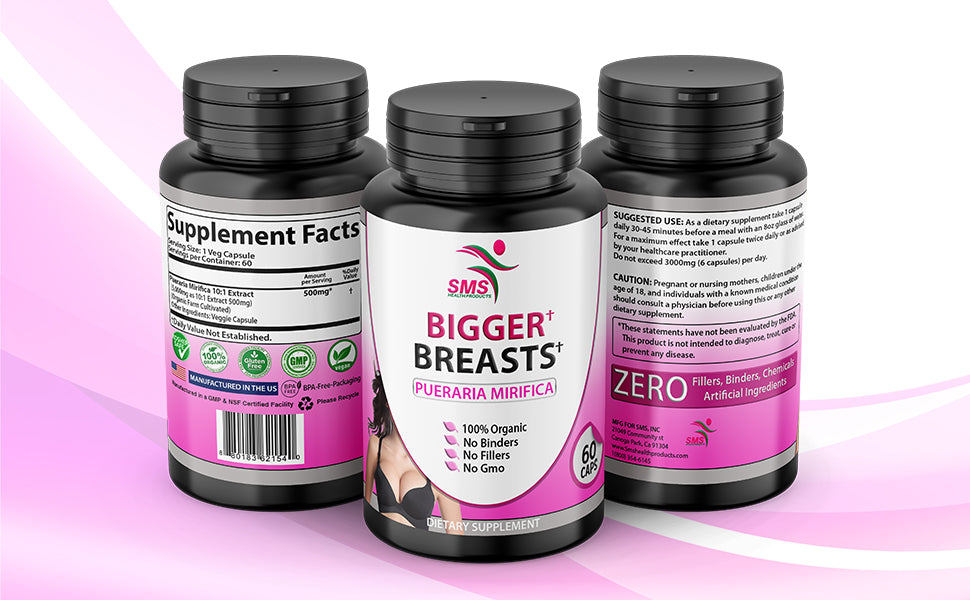 Sms Powder Bigger Breasts by SMS Pueraria Mirifica Supplement 500mg Root Extract ...