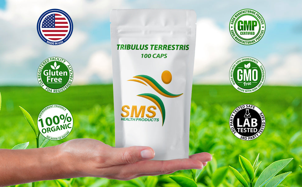 Tribulus Terrestris Capsules - 96% Saponins - 7500mg Concentrated Extra Strength No Magnesium Or Rice Fillers, Always Pure, Lab Verified- 100 Veggie Capsules