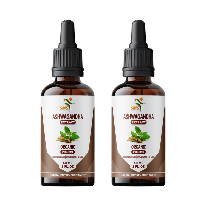 Ashwagandha Drops - Organic, No Fillers, No Binders - Stress Relief, Calming, Relaxation, Mood Support, Adaptogenic Tincture Supplement for Adults - Vegan, Non-GMO, Gluten Free, Made in USA | 2 Fl Oz