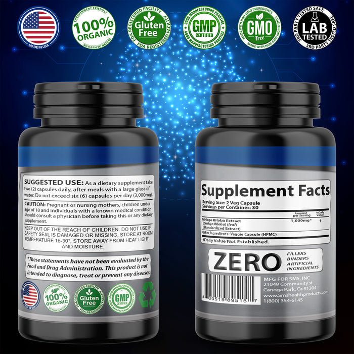 Neuro Brain Boost for Mental Clarity Energy Focus & Memory Herbal Supplement