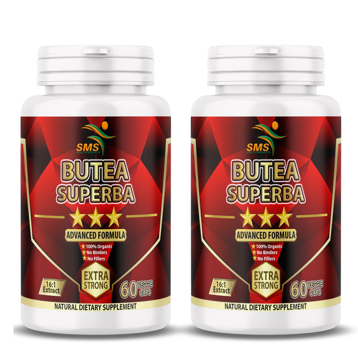 Butea Superba Root by SMS 1,000mg | 60 Vegetable Capsules | Male Performance Premium Supplement | Non GMO, Gluten Free Supplement | Organic