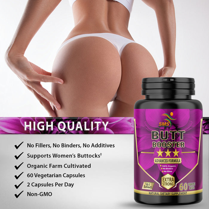 Pueraria Mirifica Butt Booster Kwao Krua Kao Pills 5,000mg Equivalent Extra Potent 10:1 Extract, 60 Veggie Capsules, Organic, Non GMO