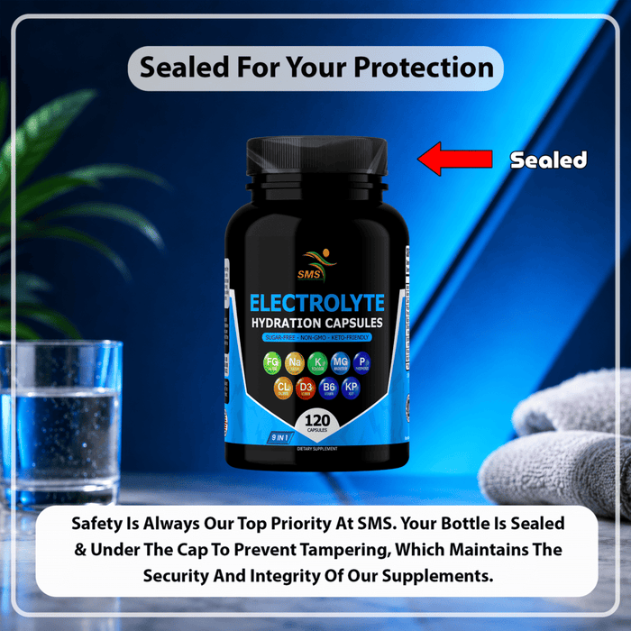 Electrolyte Capsules, Hydration Support, No Fillers, Magnesium, Potassium, Sodium & Chloride, Keto Friendly, Vegan, Made in USA, 120 Capsules