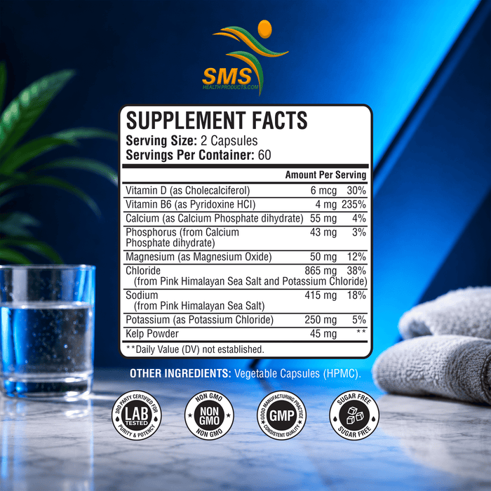 Electrolyte Capsules, Hydration Support, No Fillers, Magnesium, Potassium, Sodium & Chloride, Keto Friendly, Vegan, Made in USA, 120 Capsules