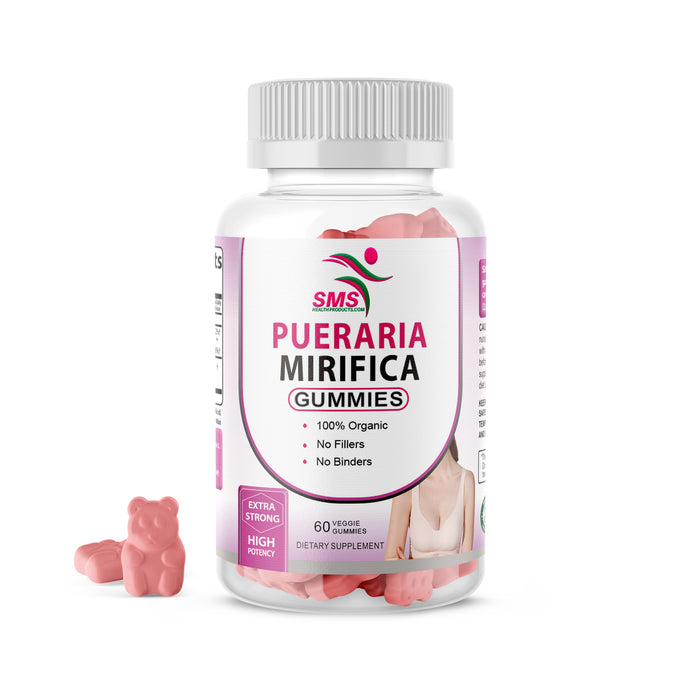 Organic Pueraria Mirifica Dietary Supplement 60 Gummies Strawberry Flavored