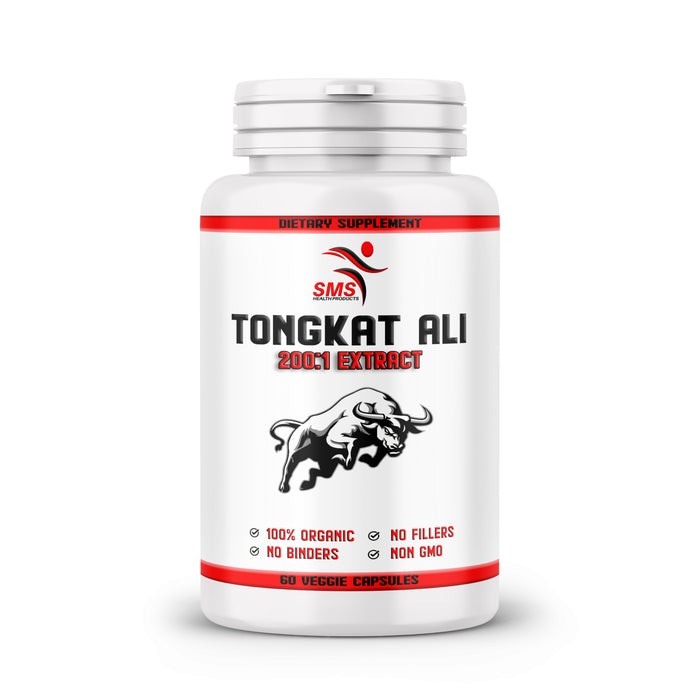 Tongkat Ali 200:1 as Long Jack Extract (Eurycoma Longifolia), 1000mg Per Serving, 60 Veggie Capsules, Supports Energy, Stamina and Immune System for Men and Women, Indonesia Origin, Non-GMO
