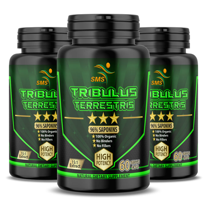 TRIBULUS TERRESTRIS 7500mg EXTRACT 96% SAPONINS Exercise Supplement 60 Veggie Capsules NON GMO
