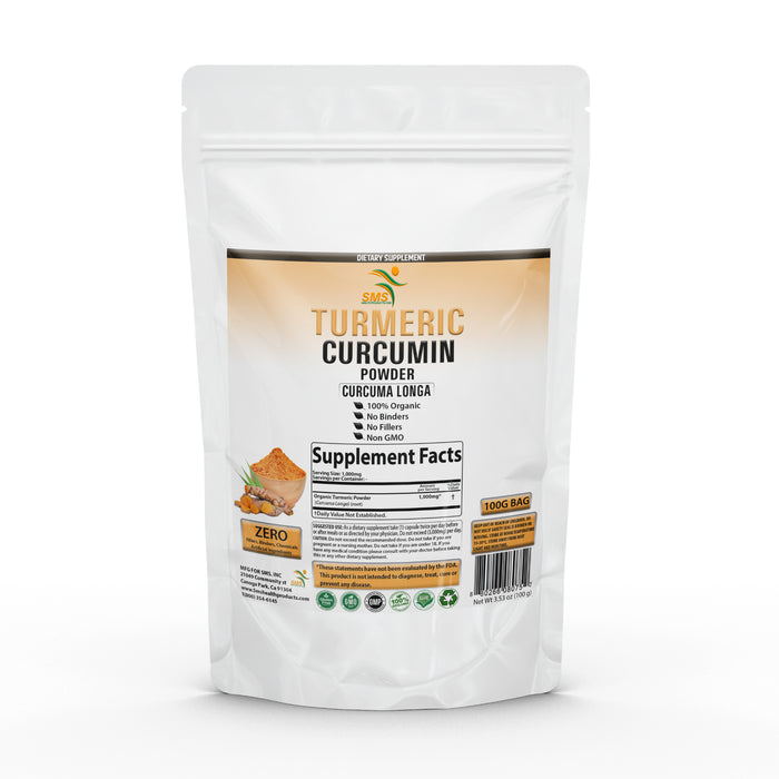 Tumeric Curcumin Organic Root Powder 100% Organic Curcuma Longa 100g NON GMO