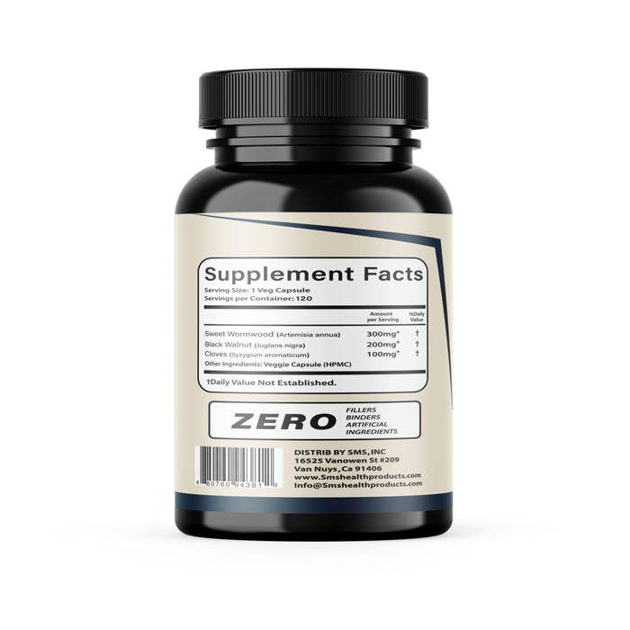 Wormwood Black Walnut Clove Capsules – Herbal Detox & Cleanse Supplement, 120 Capsules for Digestive Support and Wellness