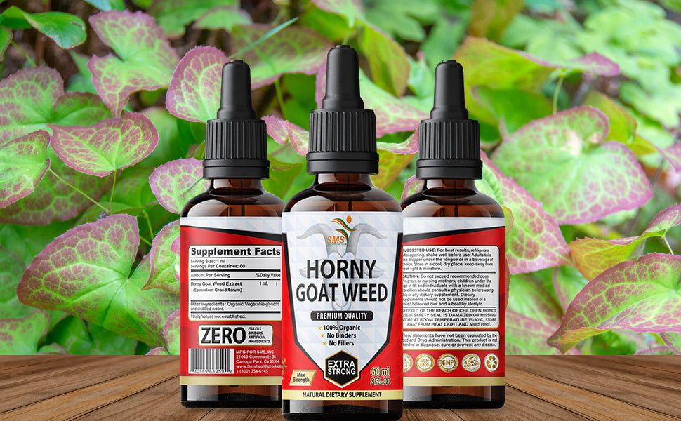 Horny Goat Weed Tincture Herbal Drops Men's Dietary Supplement 2 Fl Oz By SMS