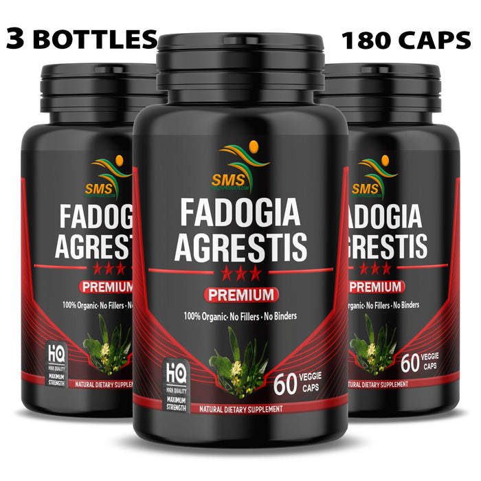 Fadogia Agrestis Extract Pills (Maximum Strength) 1,000mg Servings | Supports Athletic Performance, Strength, Drive | Organic, Non GMO, Third Party Tested, Gluten Free Supplement, 60 Veggie Caps