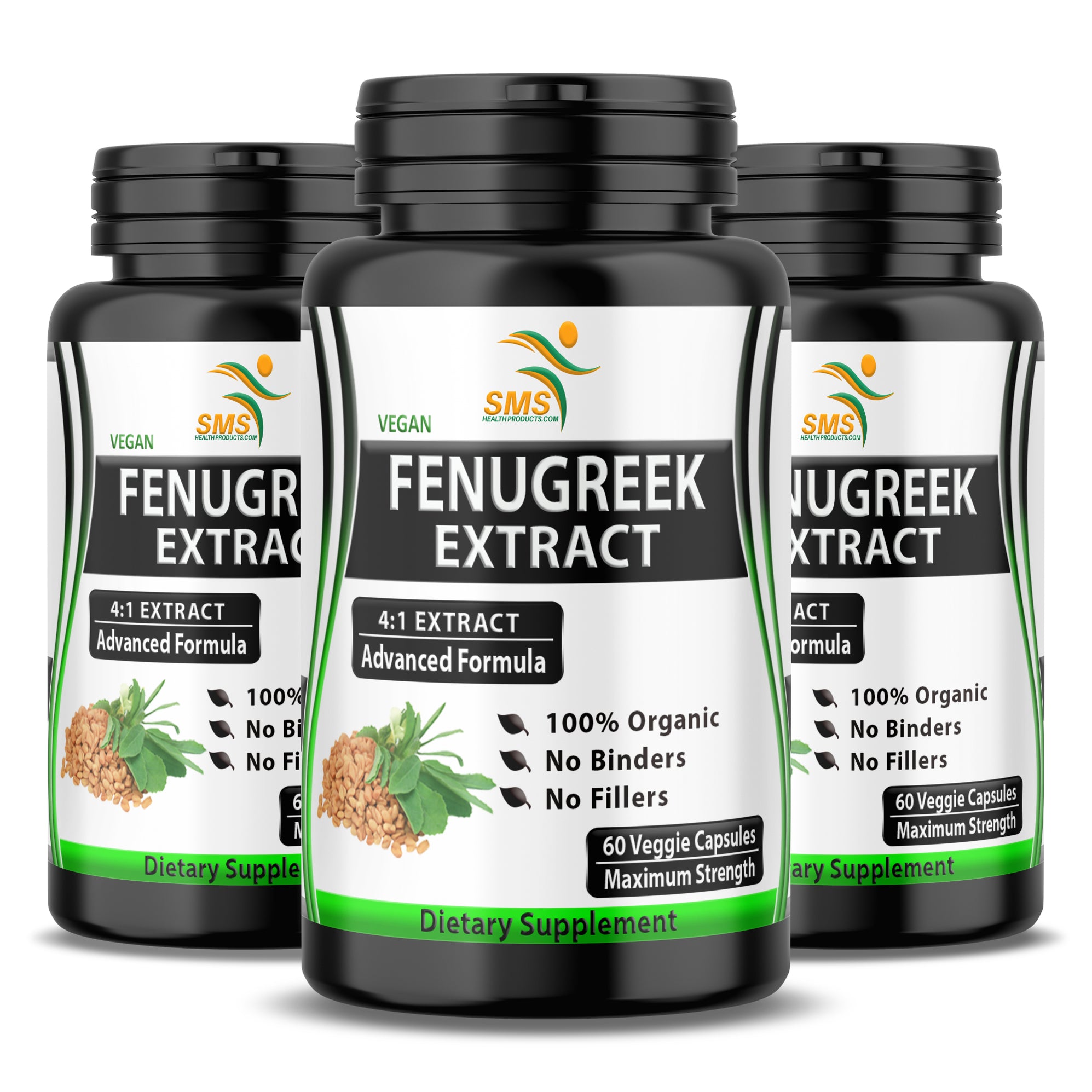 Fenugreek Pills Capsules 2000mg Daily Extract 60 Veggie Capsules Orga