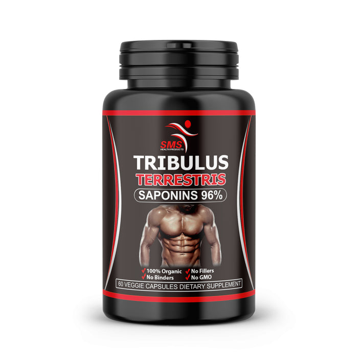 TRIBULUS TERRESTRIS Extract 96% SAPONINS 7500mg Body Build Booster 60 Capsules