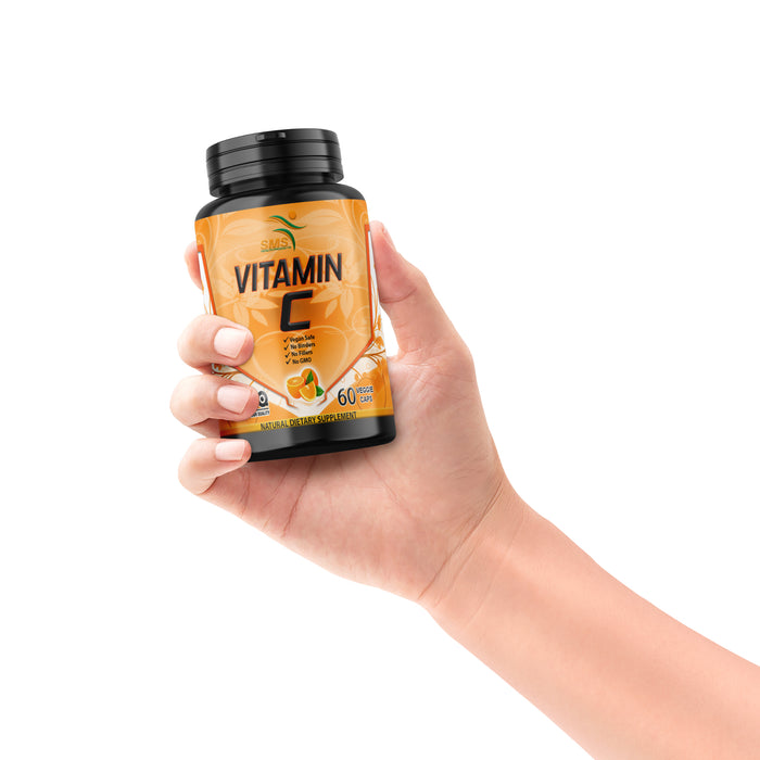 Vitamin C (Ascorbic Acid) - Vitamins for Immune Support - Gluten Free, No Filler - (1,000mg) of Vitamin c per Serving, 60 Veggie Capsules